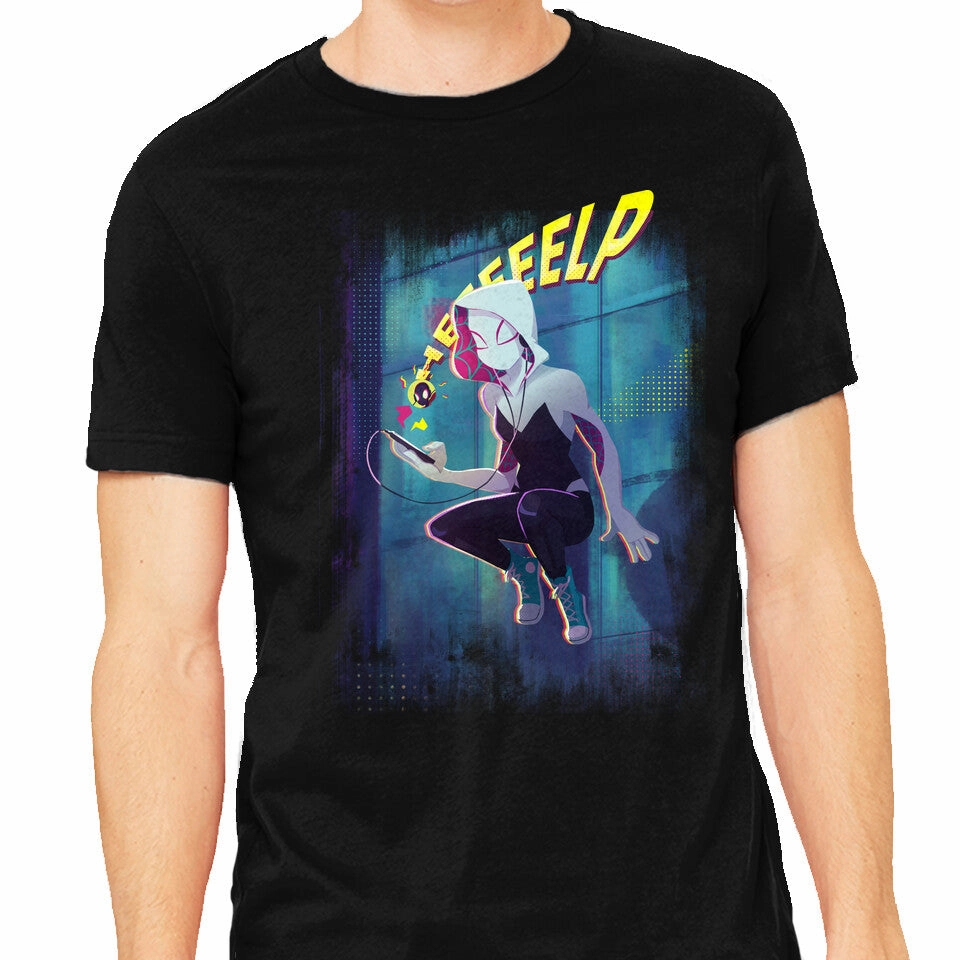 Spider Gwen Help Simple Look Performance Wear Fit