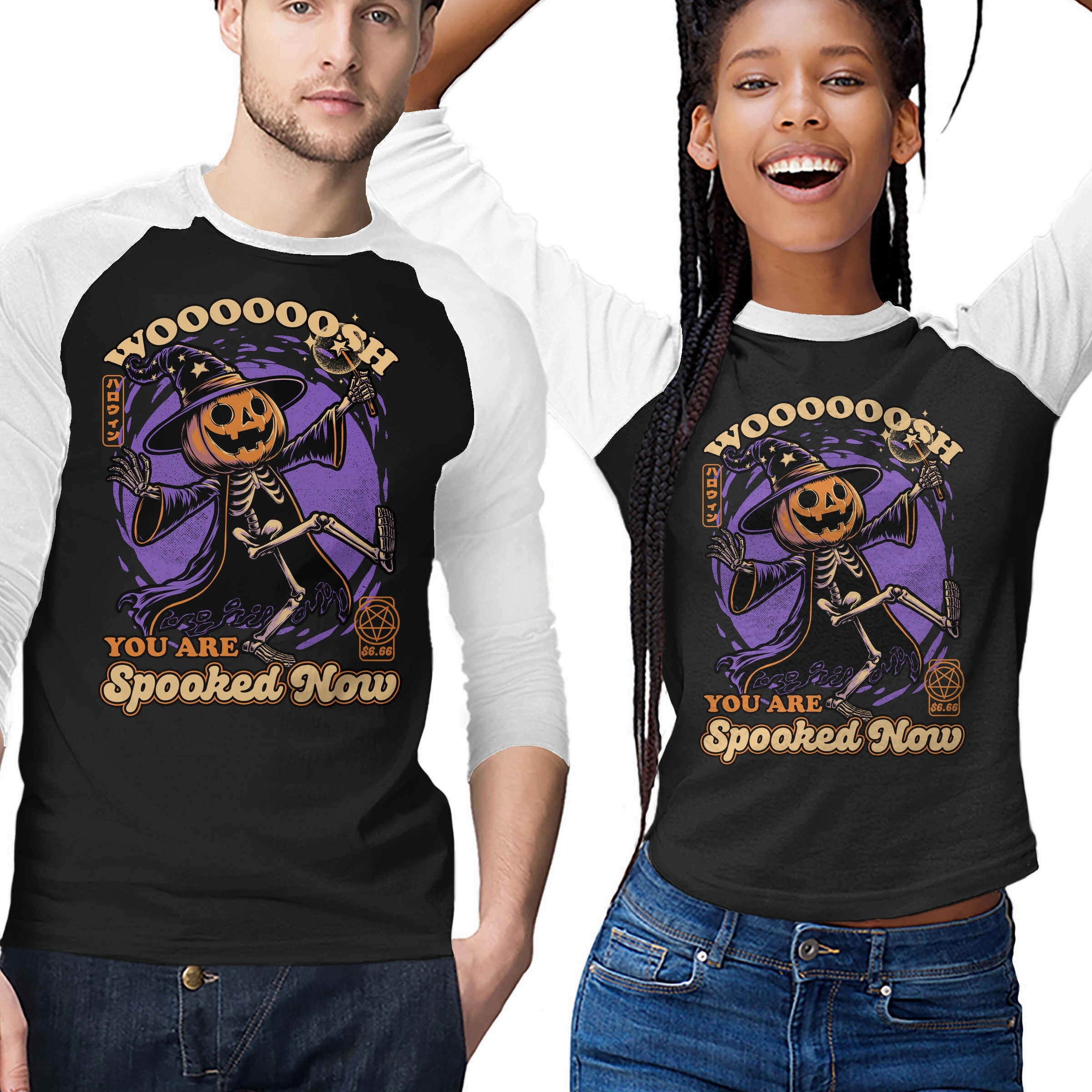 Sporty Look Casual Flex Wear Spooky Pumpkin Wizard