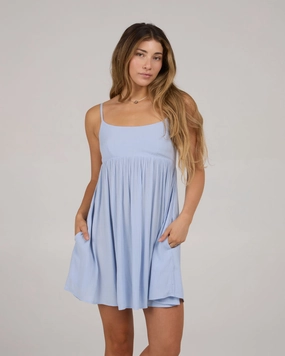 Silky Shine Spring Tide Dress - Violet Blue