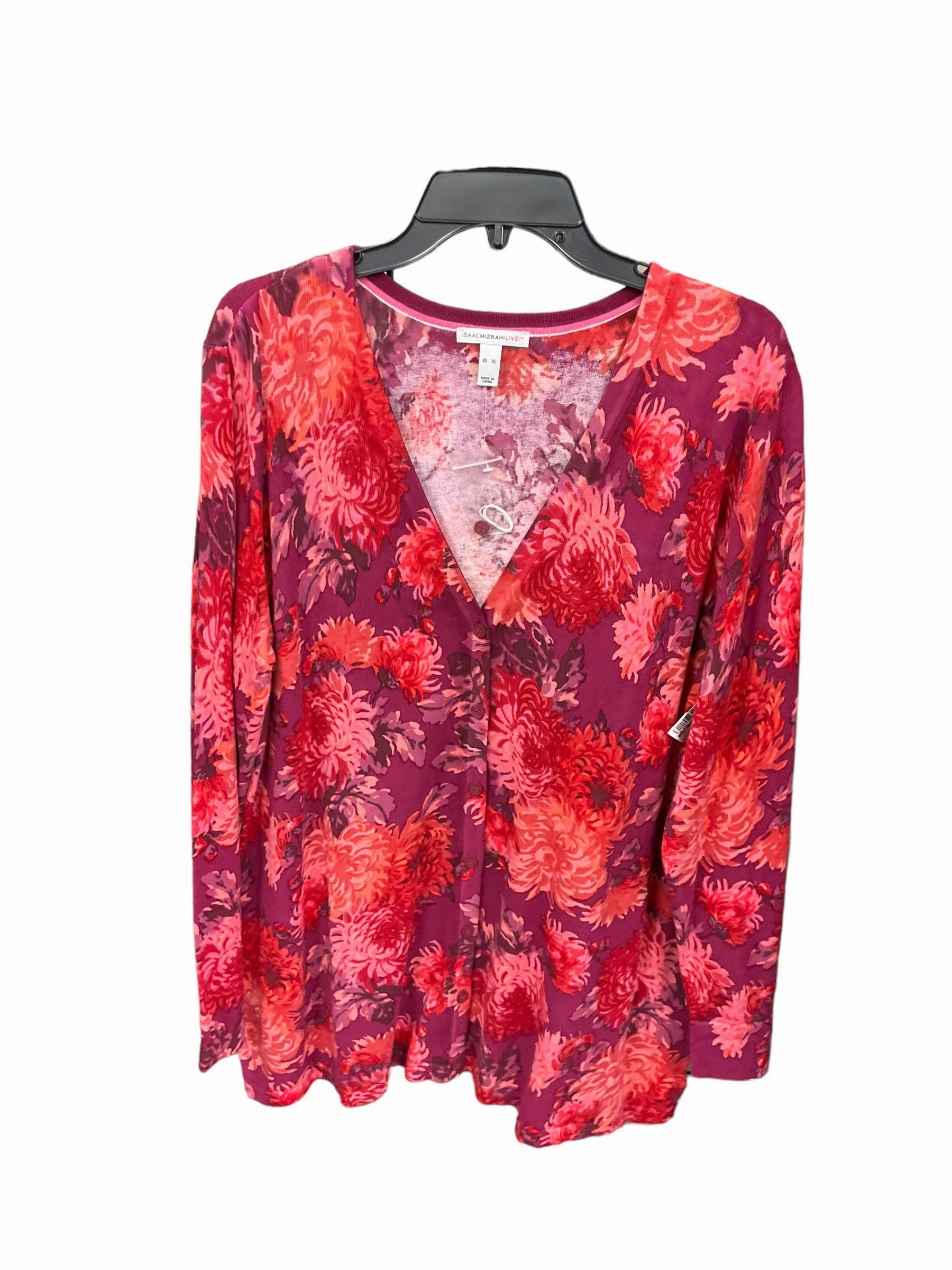 Sun Protection Fabric Cardigan By Isaac Mizrahi Live Qvc  Size: Xl