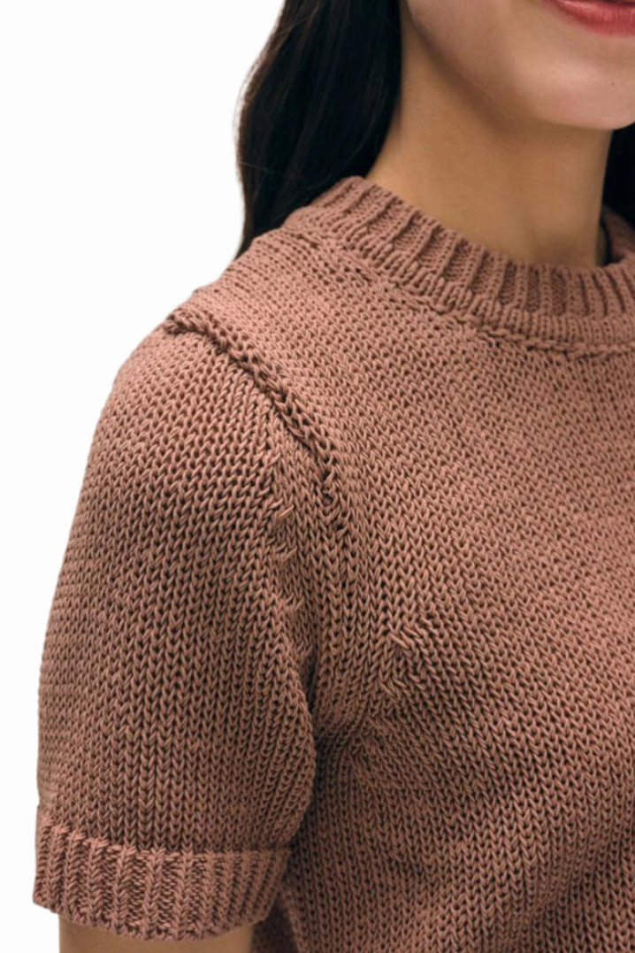 White & Warren Organic Cotton Tape T-shirt in Clay Effortless Comfort