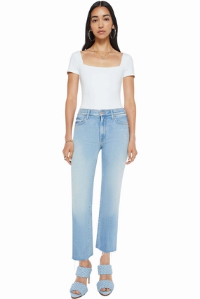 MOTHER Denim Kick It Ankle Fray in Can You Dig It? Clean Fashion quick dry