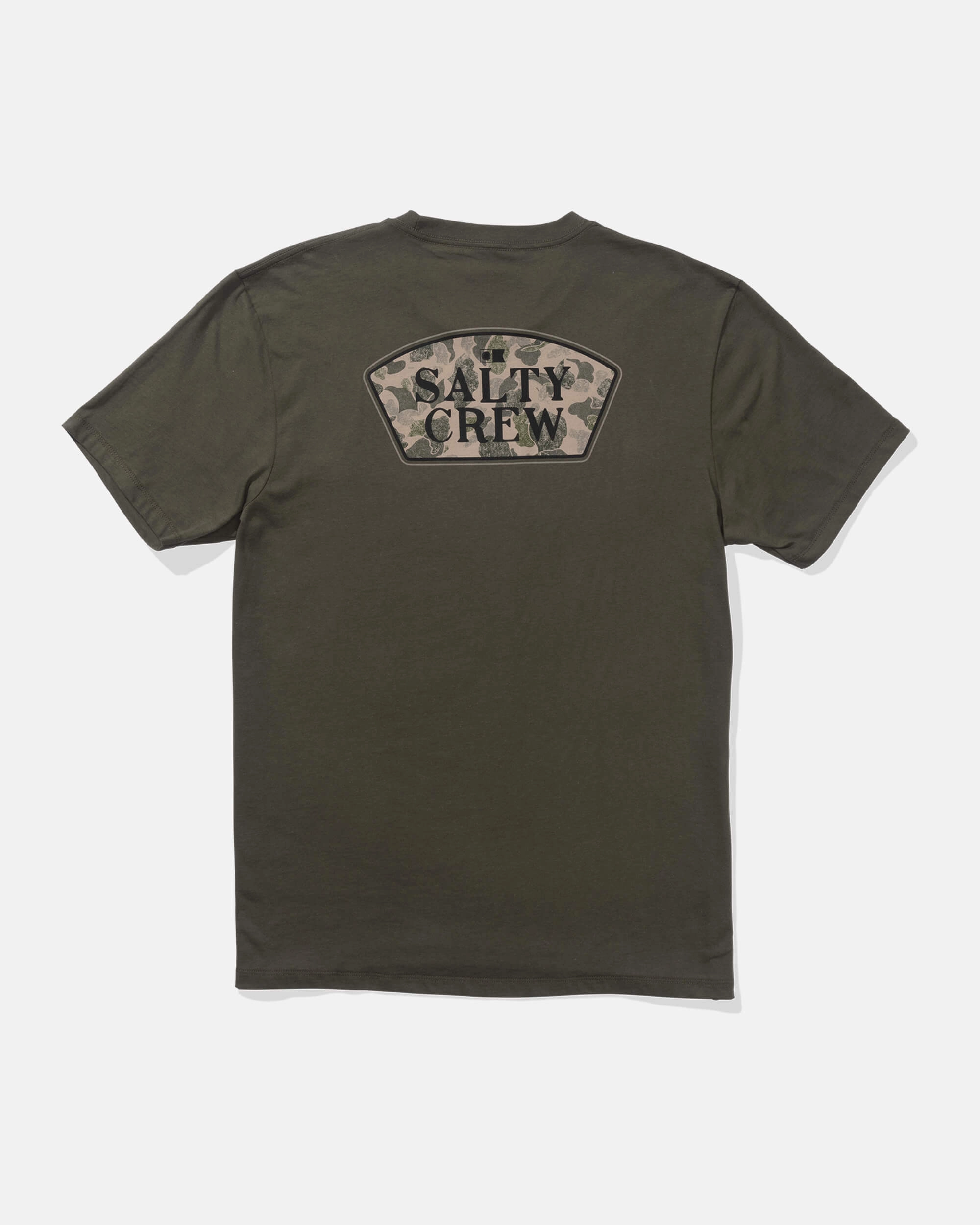 Stretchable Weave Filler Up Ss Tee - Dusty Olive