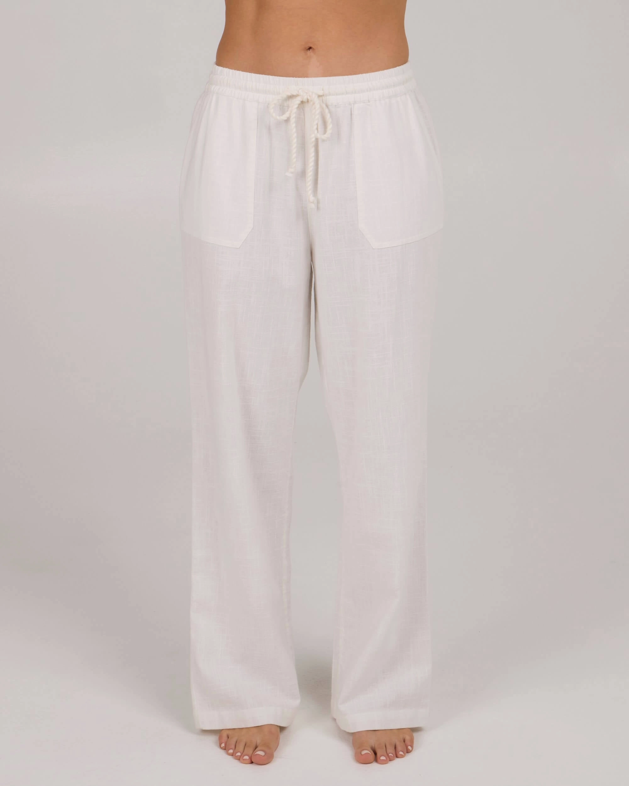 AdjustableDrawstring Shoreline Beach Pant - White