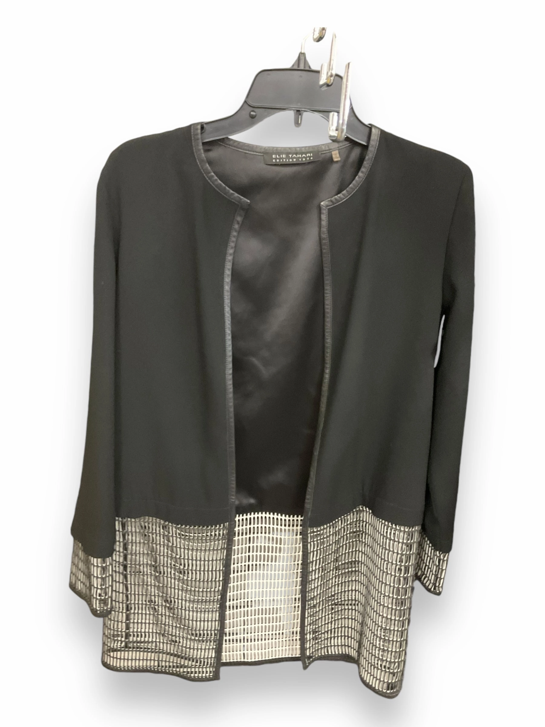 Cardigan By Elie Tahari In Black, Size: S Sharp Line