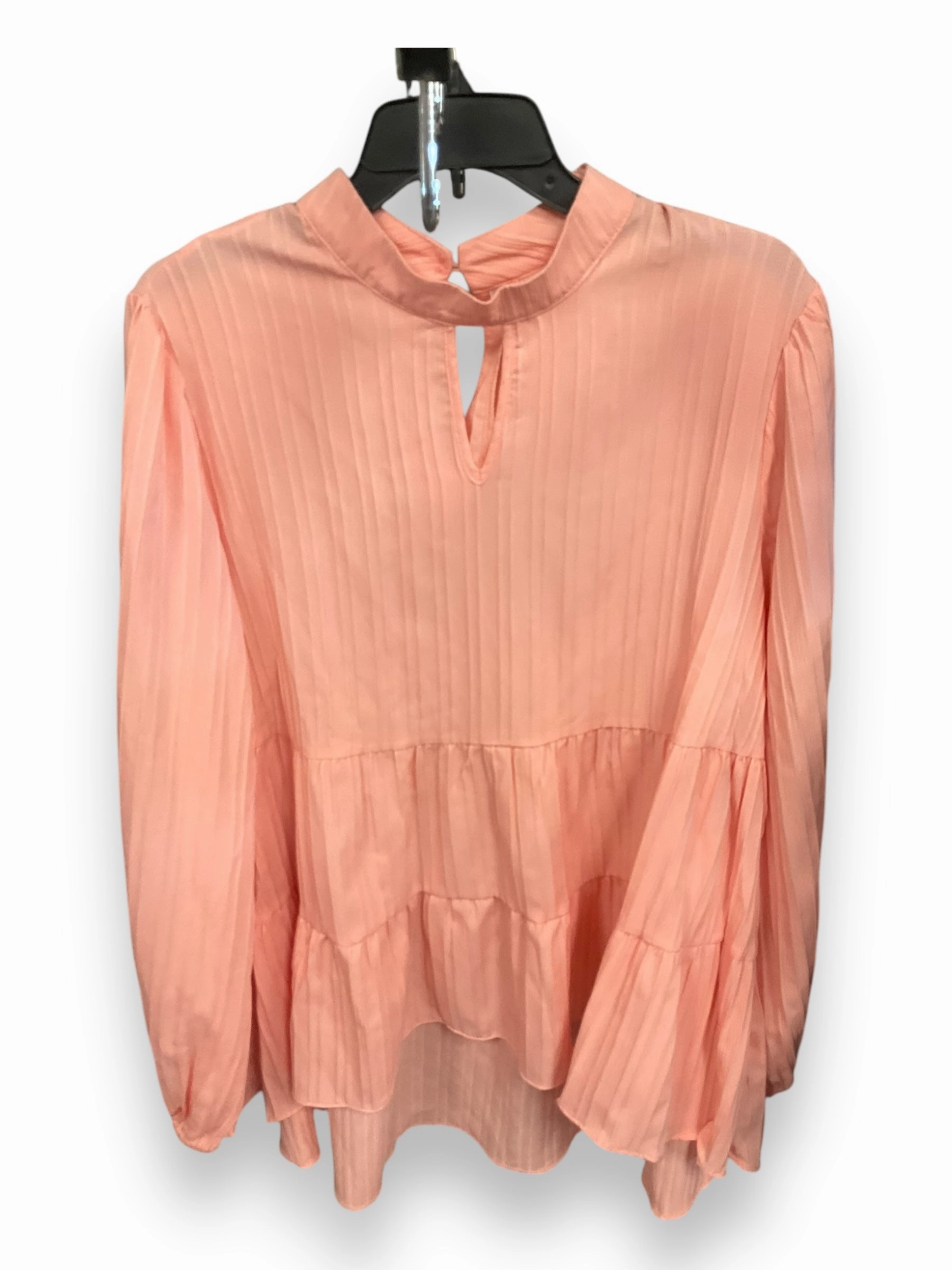 EcoCertifiedTextile Cool Nylon Top Long Sleeve By Clothes Mentor In Peach, Size: 1x