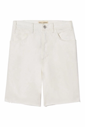 premium design Nili Lotan Russel Denim Short in Cream