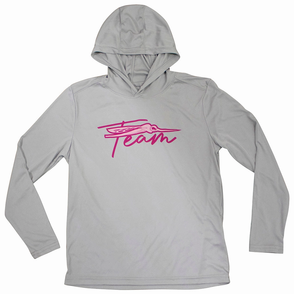 Skeeter Youth Girls Hooded Performance Long Sleeve Laser Cut Edge Detail High-End Finish