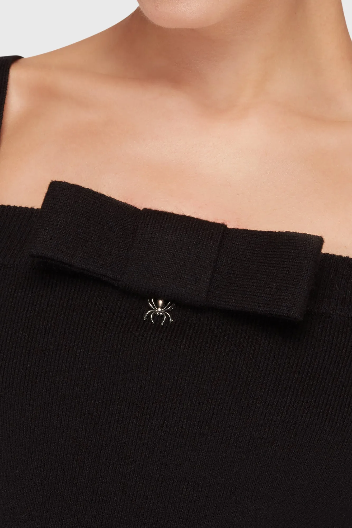 Graveyard Swing Bardot Top Hidden Button Placket