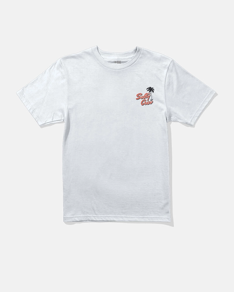 FrenchTerryTexture AthleticInspired Surf Motel  Ss Tee Kids - White