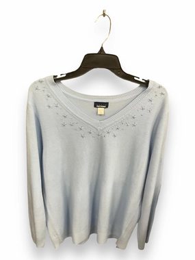 Relaxed Fit Classic Mode Sweater By Basic Editions In Blue, Size: 1x