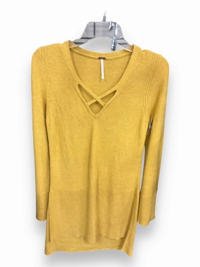 ElasticWaistband Sweater By Free People In Yellow, Size: S