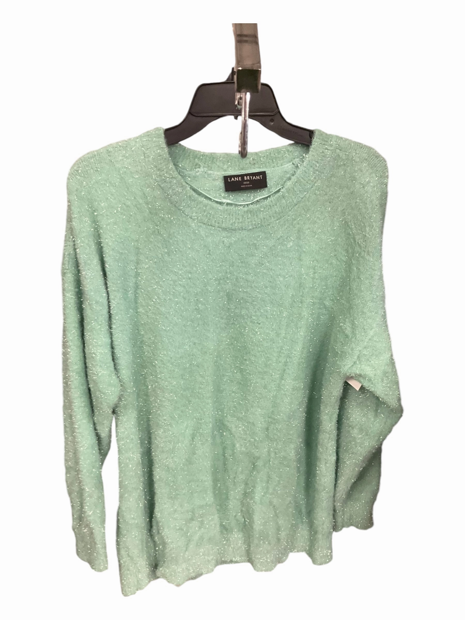 Sweater By Lane Bryant In Green & Silver, Size: 18 Adaptable Outfit