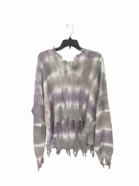 Sweater By Rewind In Purple & White, Size: 2x Sport Glow Breathable Style