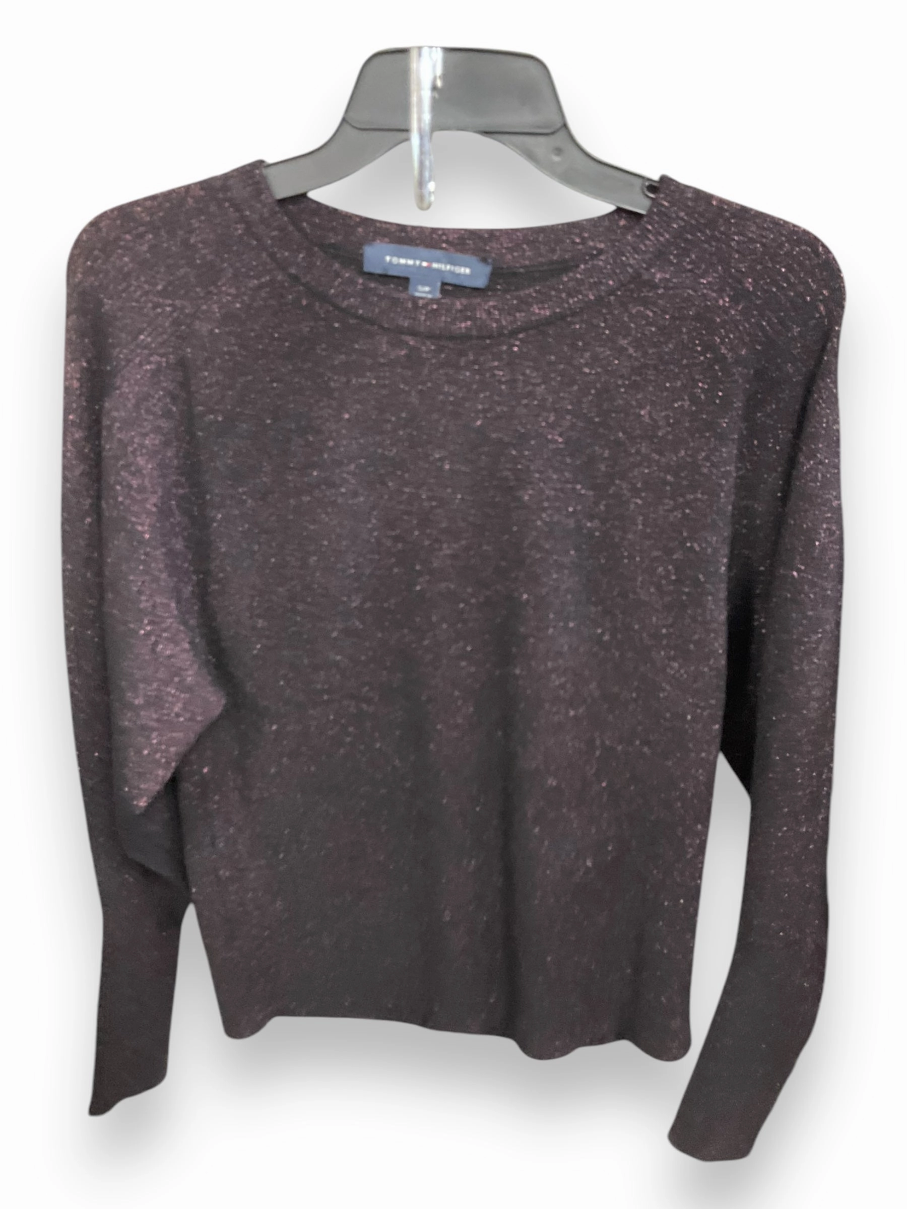 Sweater By Tommy Hilfiger In Black & Pink, Size: S WrinkleFree Fabric LayeredPaneling