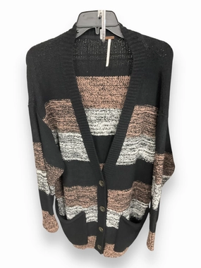 Rich Tone Active Apparel Sweater Cardigan By Free People In Black & Brown, Size: M