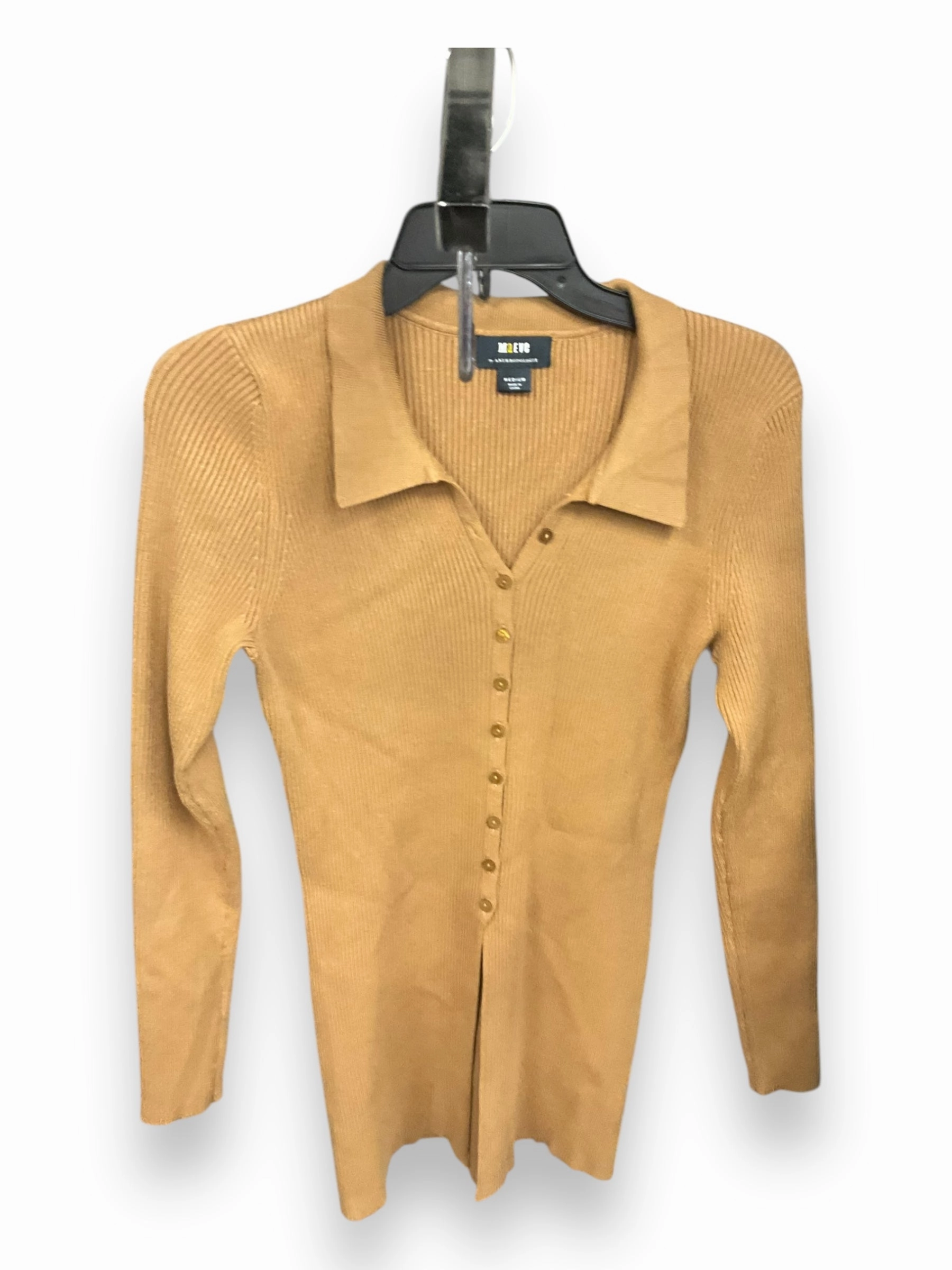 Sweater Cardigan By Maeve In Tan, Size: M Late Breeze DurableSeams
