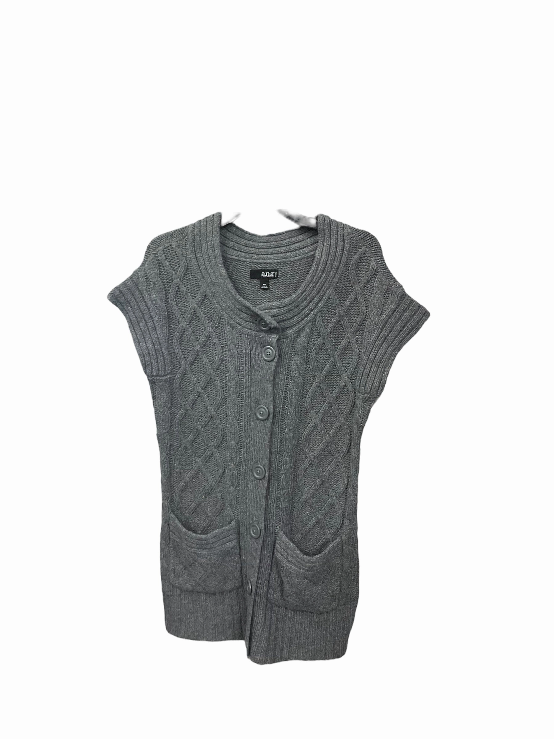 Work-Ready Sweater Short Sleeve By Ana In Grey, Size: M