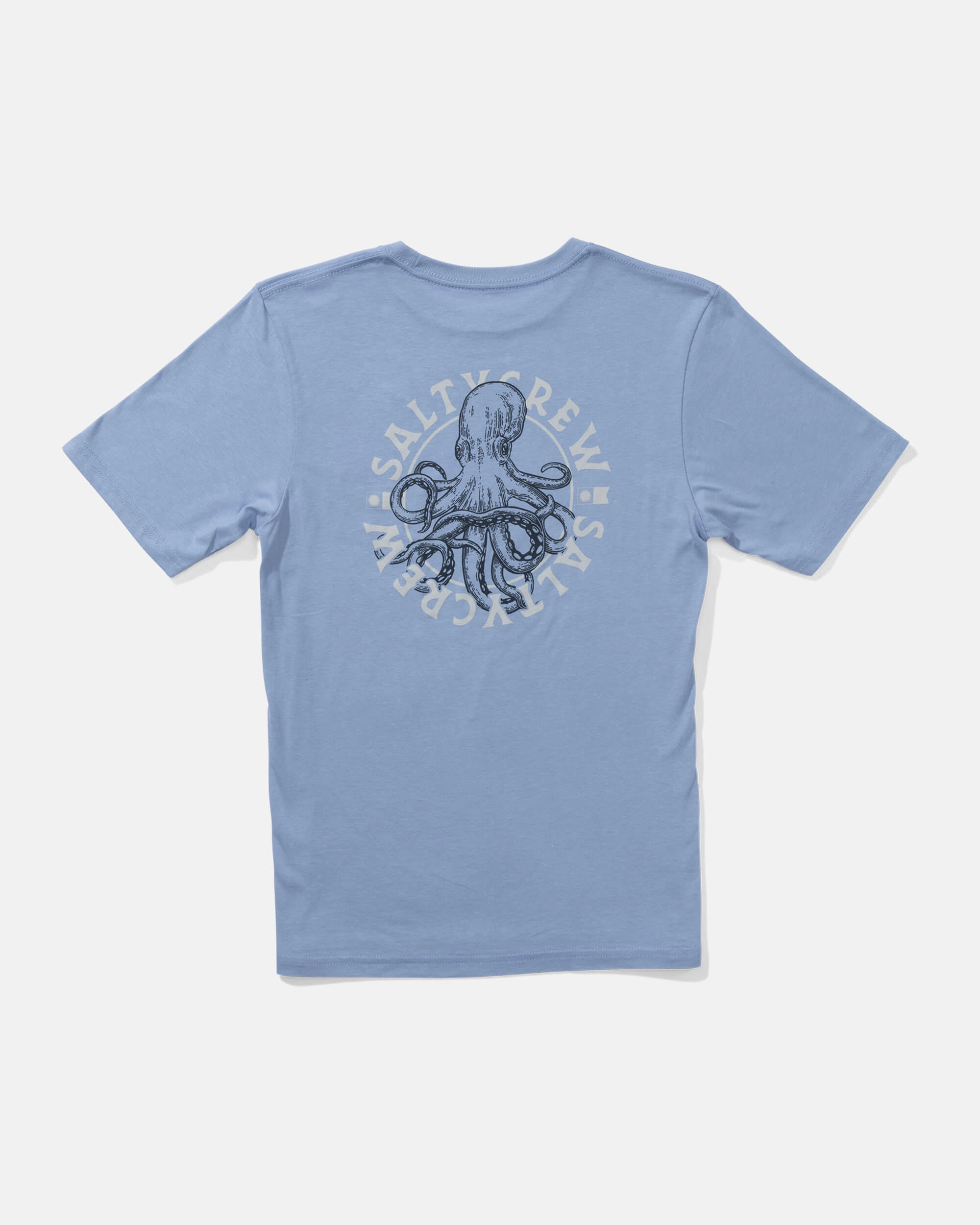 Tentacles  S/S Tee Kids - Marine Blue EcoFriendlyTexture Modular Pocket Layout