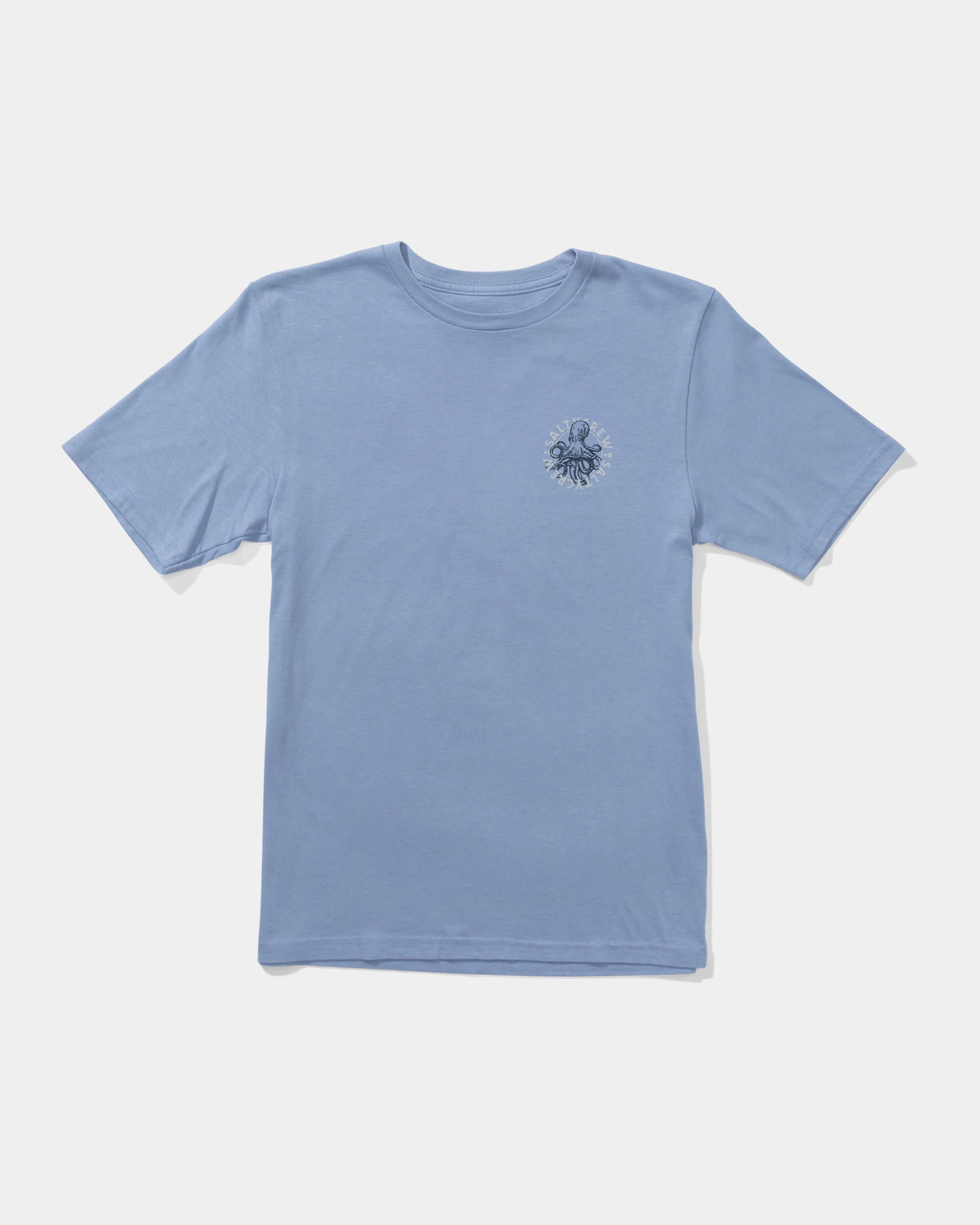 Tentacles  S/S Tee Kids - Marine Blue Circular Knit Technique
