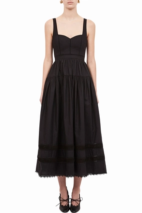 City Essential Ulla Johnson Isadora Dress in Noir