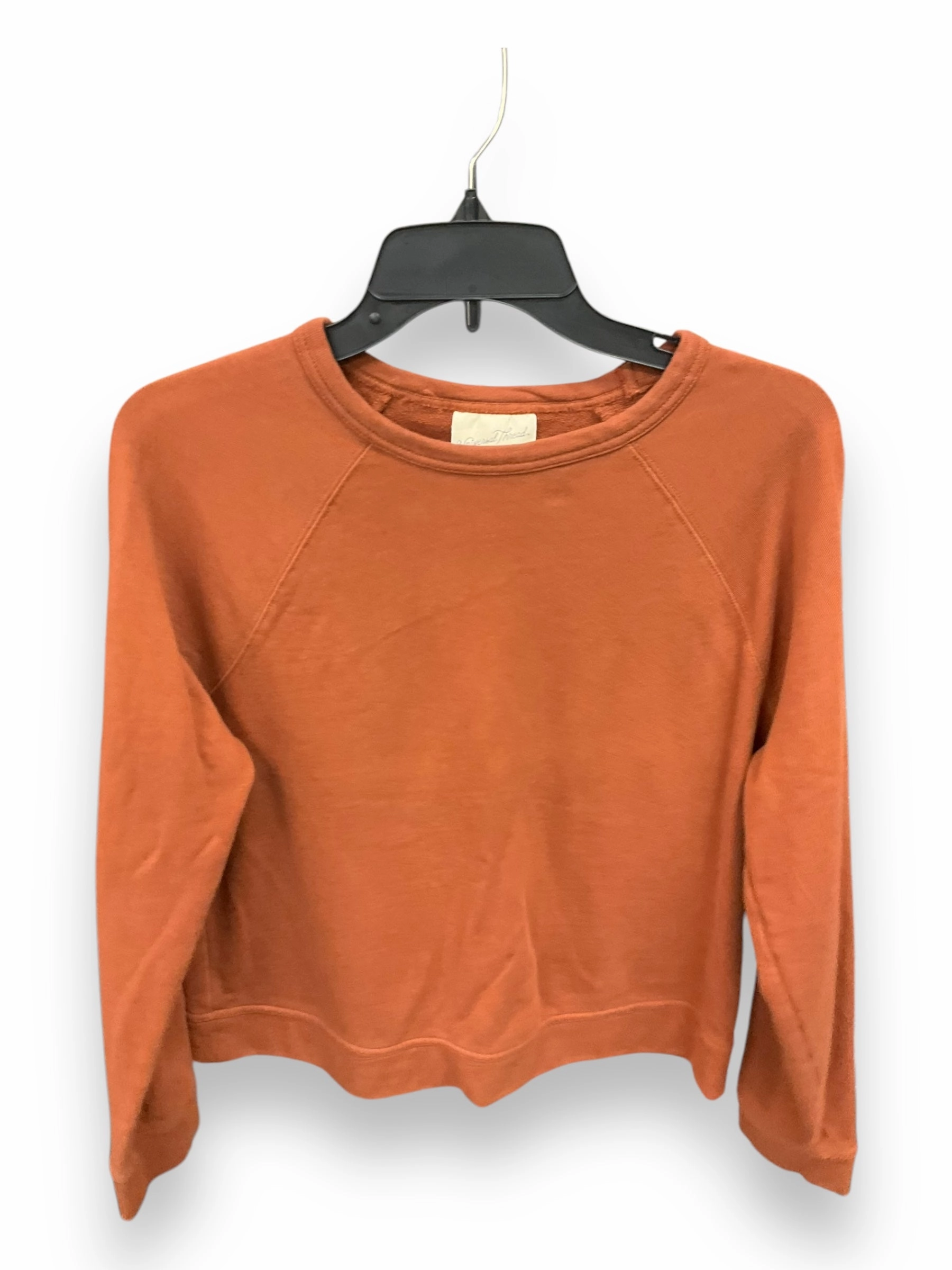 Versatile Scarf Windproof Outer Layer Sweatshirt Crewneck By Universal Thread In Orange, Size: M