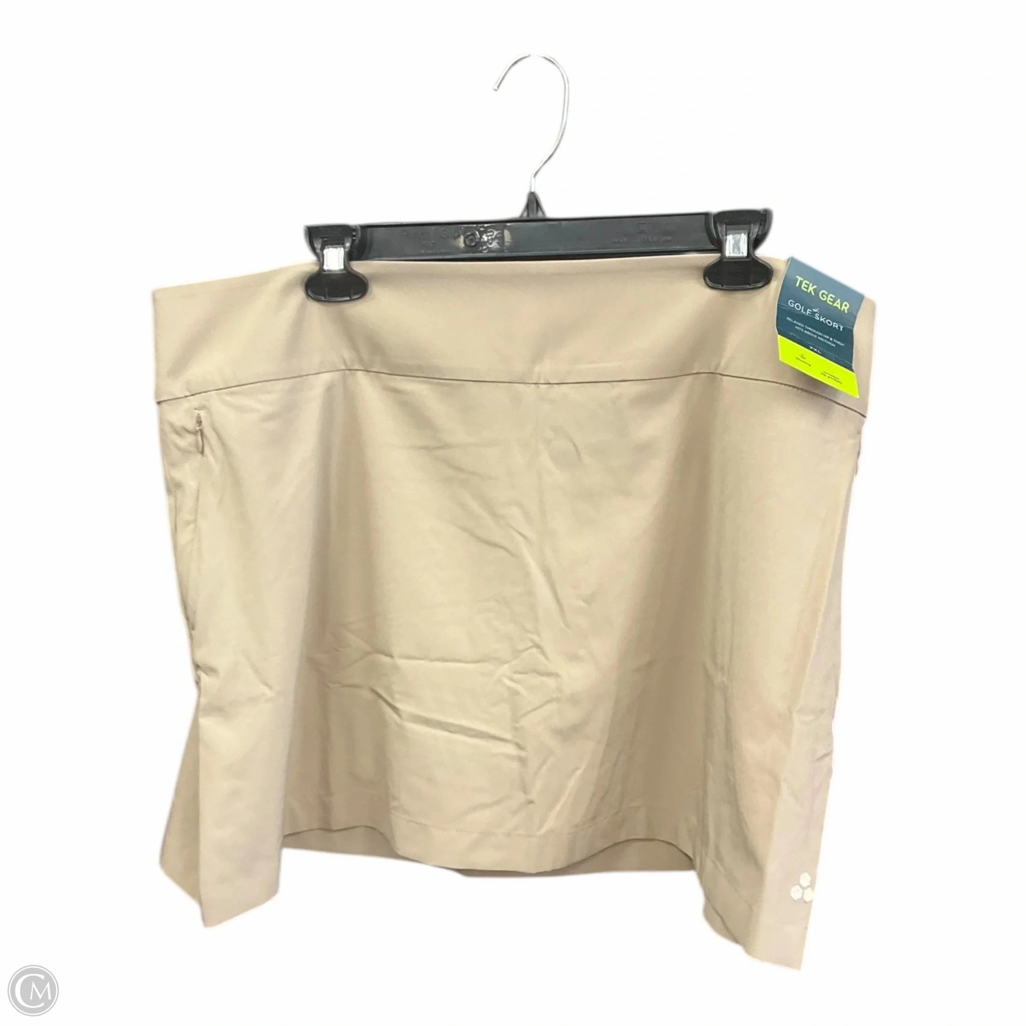 Trendy Top Athletic Skort By Tek Gear In Tan, Size: Xxl