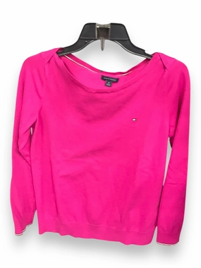 Sporty Style Cultural Fit Top Long Sleeve By Tommy Hilfiger In Pink, Size: M