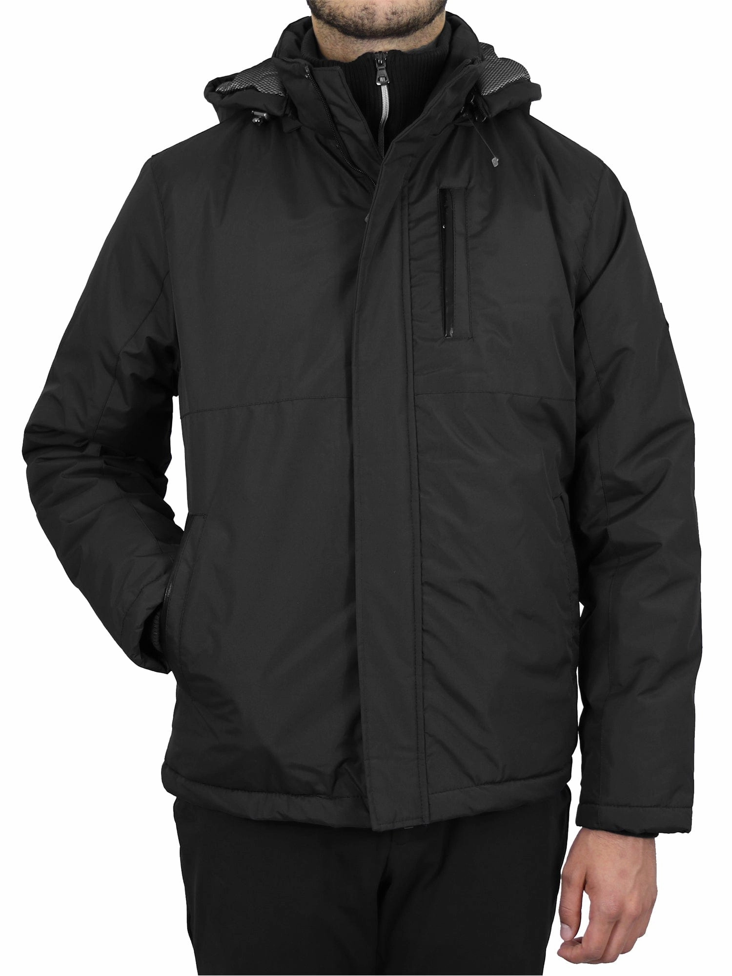 Men's Heavyweight Presidential Jacket With Detachable Hood Fade Resistant Dye Heat Retention Layer