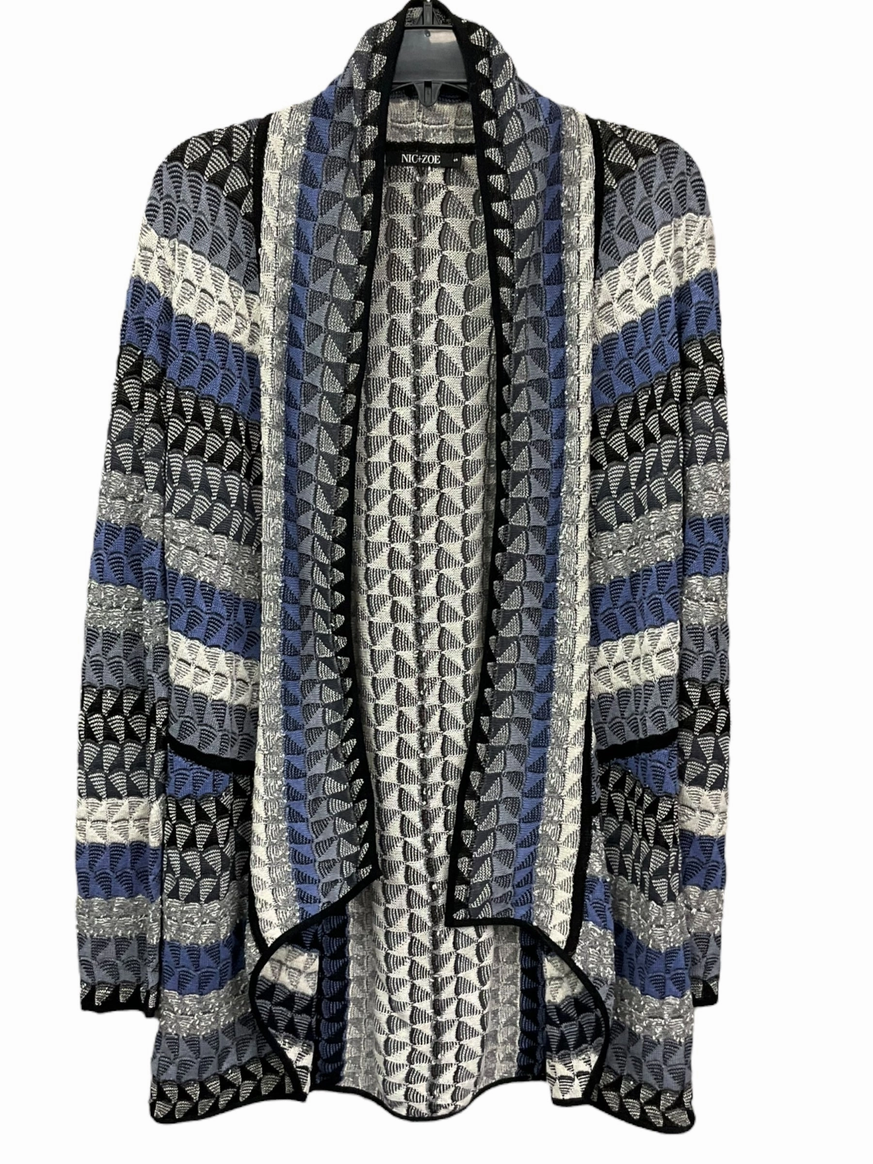 Morning Ease AntiFadeTechnology Multi-colored Sweater Cardigan Nic   Zoe, Size S