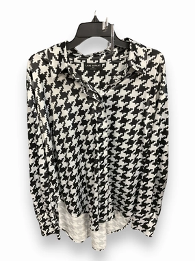 Blouse Long Sleeve By Lane Bryant In Black & White, Size: 1x SoftLining