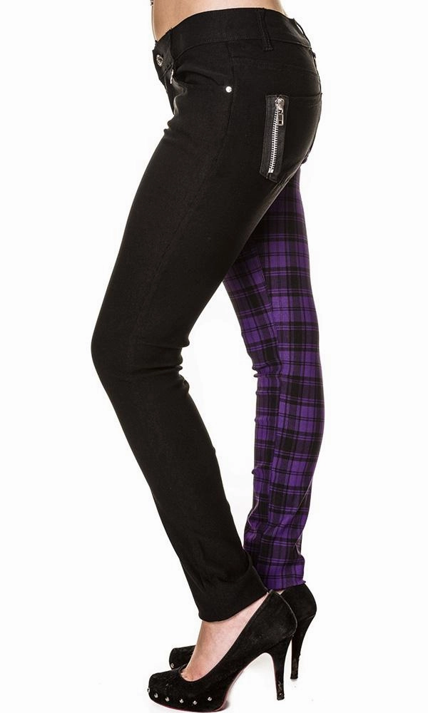 The Damage [Half Black/Half Purple Check] | SKINNY JEANS* ThermalInsulation