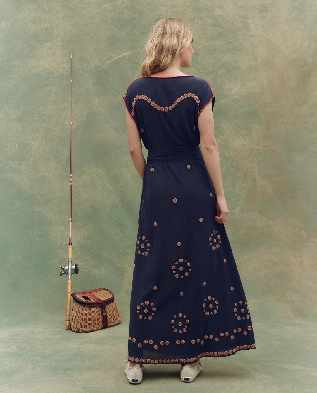Cozy Mood The Great Beaded Corridor Dress in Navy