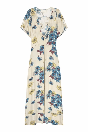 The Great Laurel Dress in Sungold Floral Versatile Style Wear Perfect Proportion