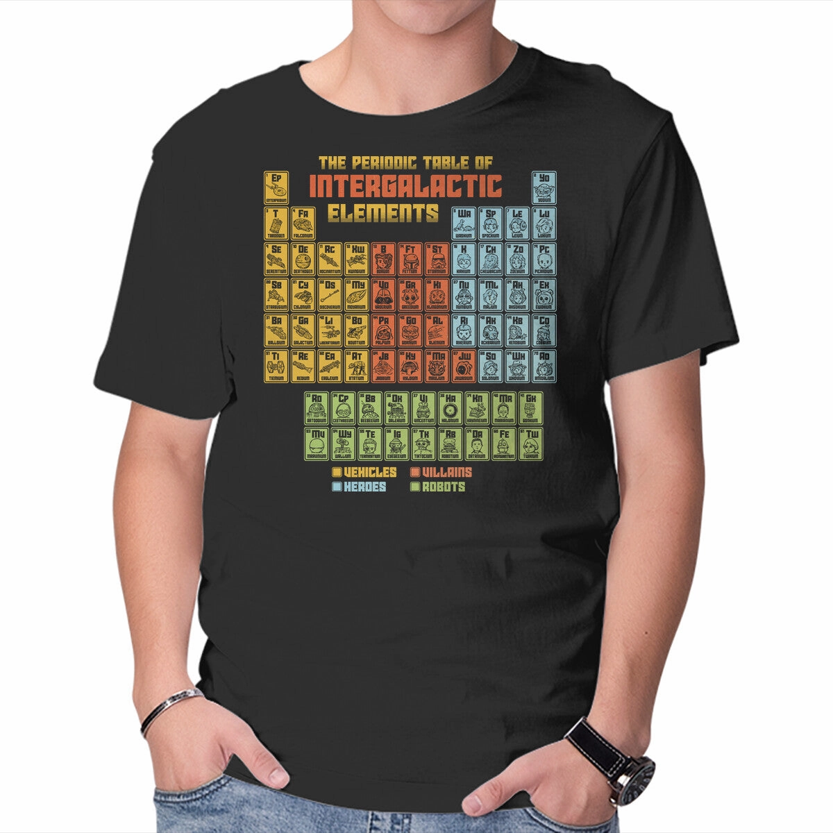 The Periodic Table Of Intergalactic Elements easy to pair Comfort Apparel