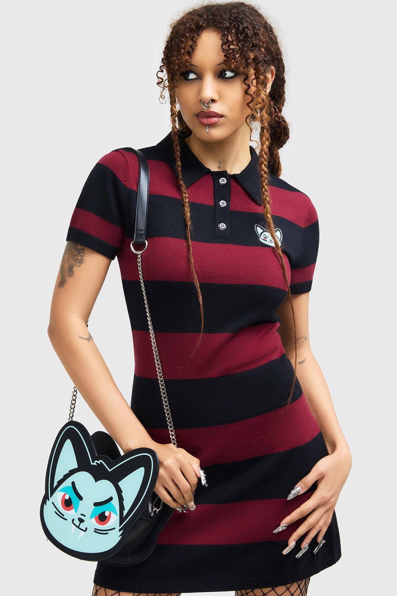 Floral Comfort Luxurious Feel The Vampurr Collar Dress