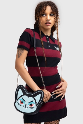 Panelled-Design The Vampurr Collar Dress