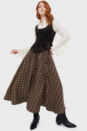 Haven Hollow Skirt [BROWN TARTAN] MoistureWickingTechnology Stylish Jacket