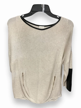 Frost Glow Adjustable drawstring Sweater By Chicos In Beige, Size: L