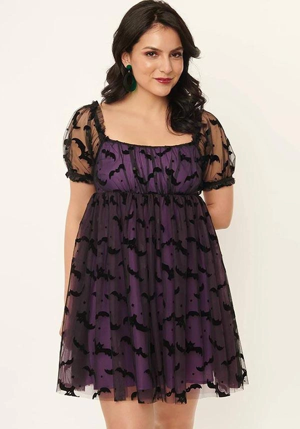 Bat Mesh [Purple] | BABYDOLL DRESS** Chill Friendly