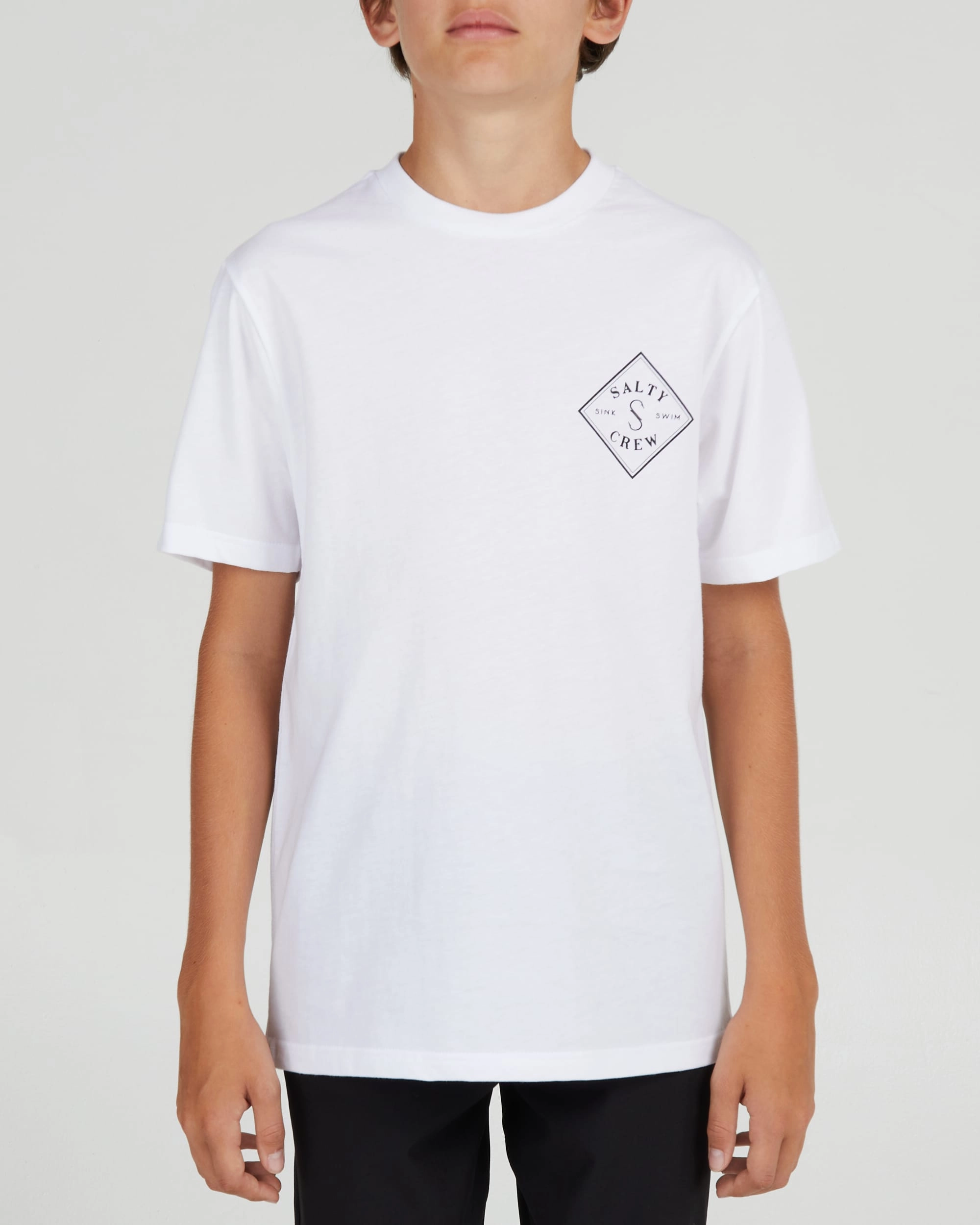 Classic Color Perfectly Fit Tippet  S/S Tee Kids - White