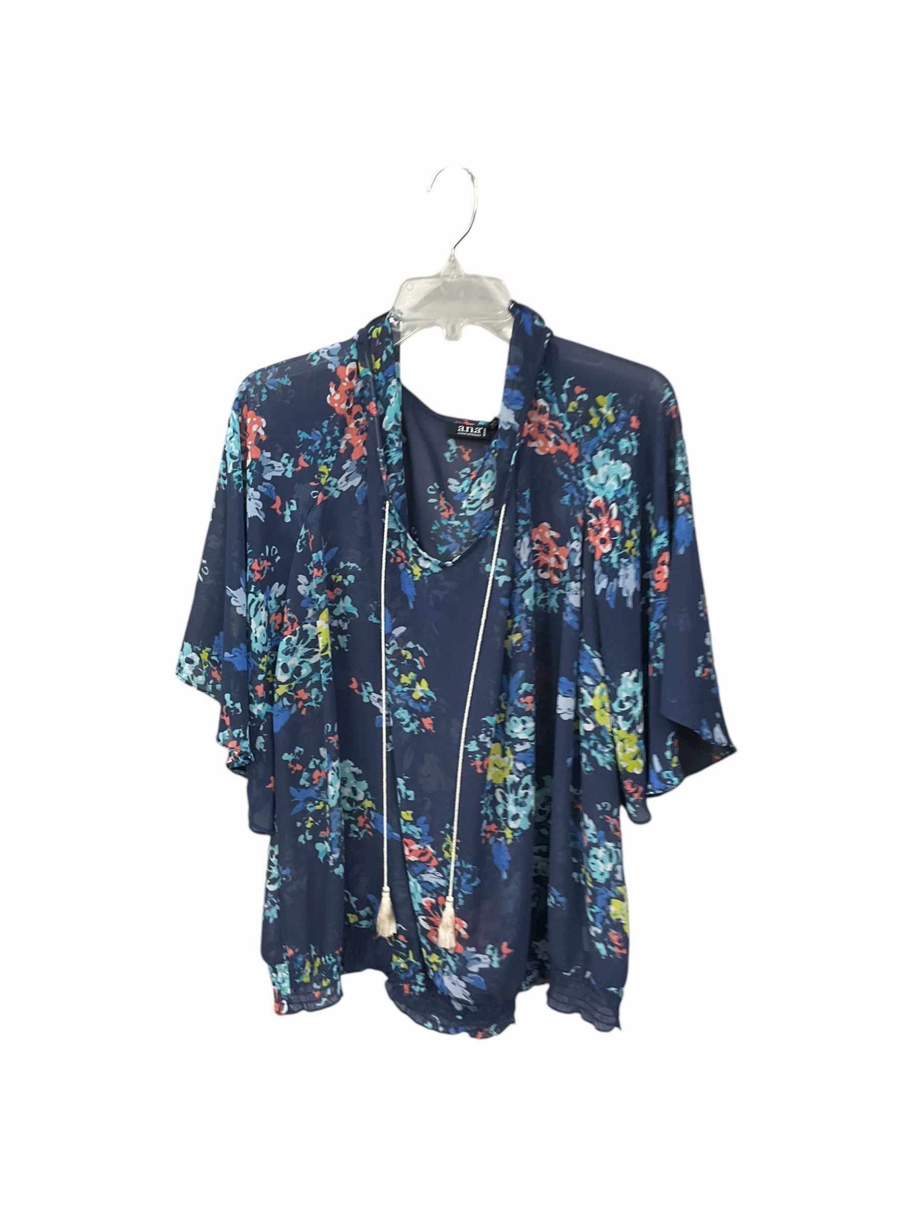 Top 3/4 Sleeve By Ana In Floral Print, Size: 3x MultiPocketDesign Cozy Design