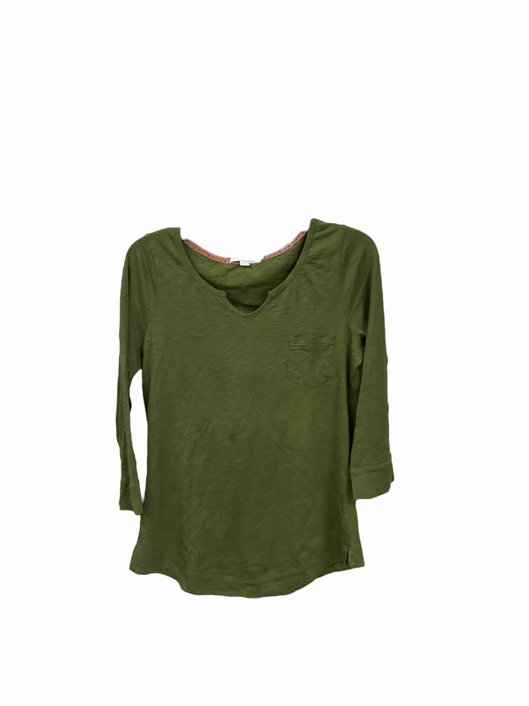 EcoDye Process Winter Essential Top 3/4 Sleeve By Boden In Green, Size: M