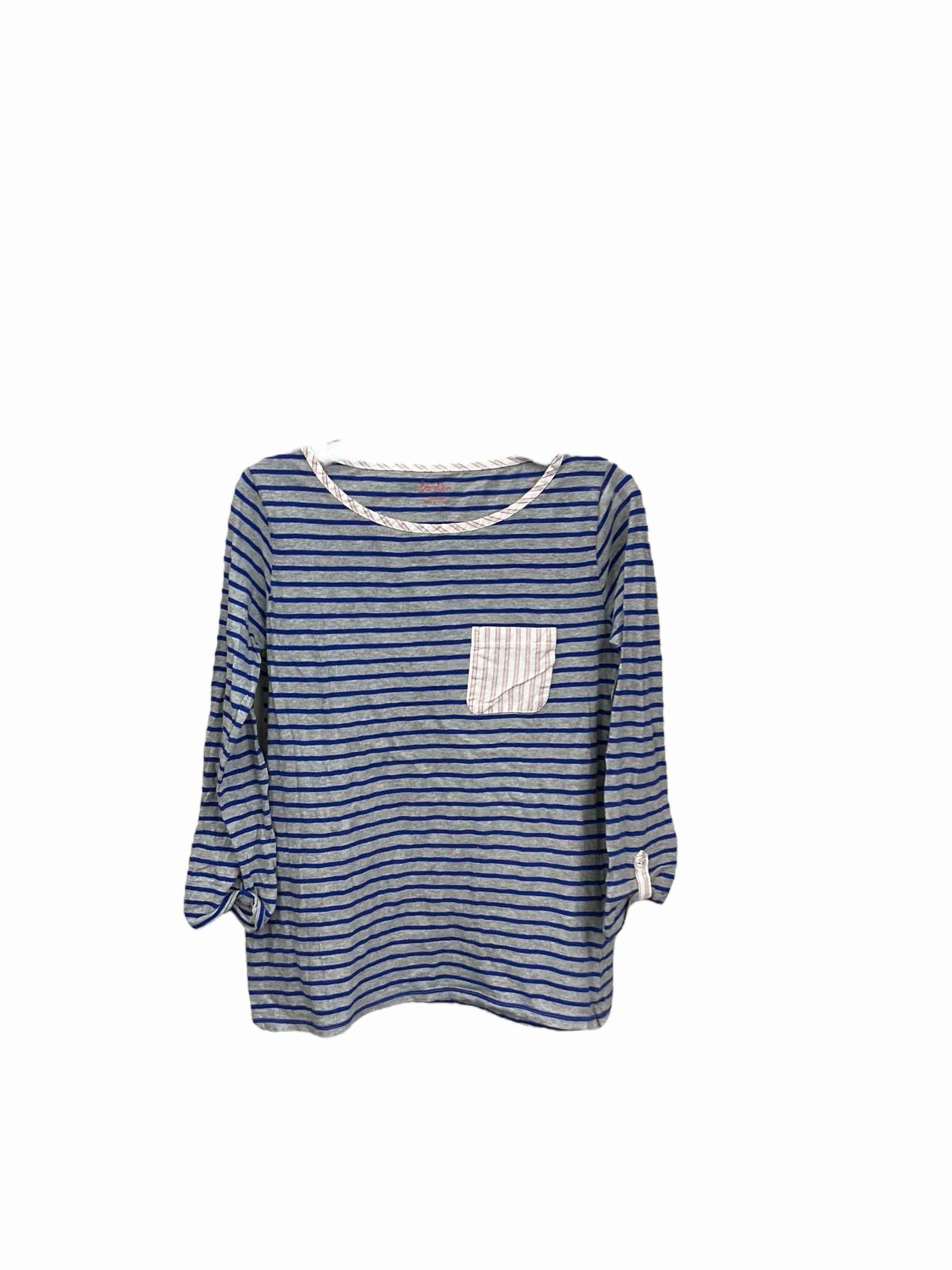 Sun Beam Eco-Friendly Material Top 3/4 Sleeve By Boden In Striped Pattern, Size: M