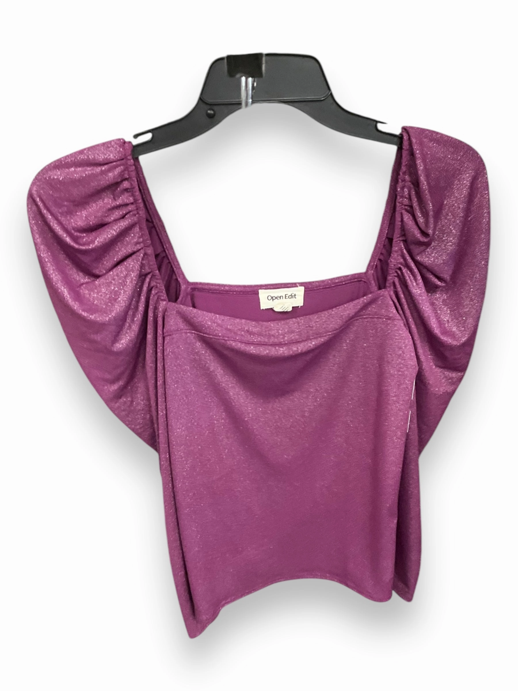 Top 3/4 Sleeve By Open Edit In Purple, Size: M Smart Skirt
