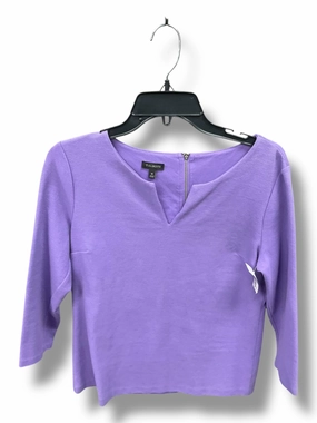 Easy Breath WaterRepellentSurface Top 3/4 Sleeve By Talbots In Lavender, Size: M