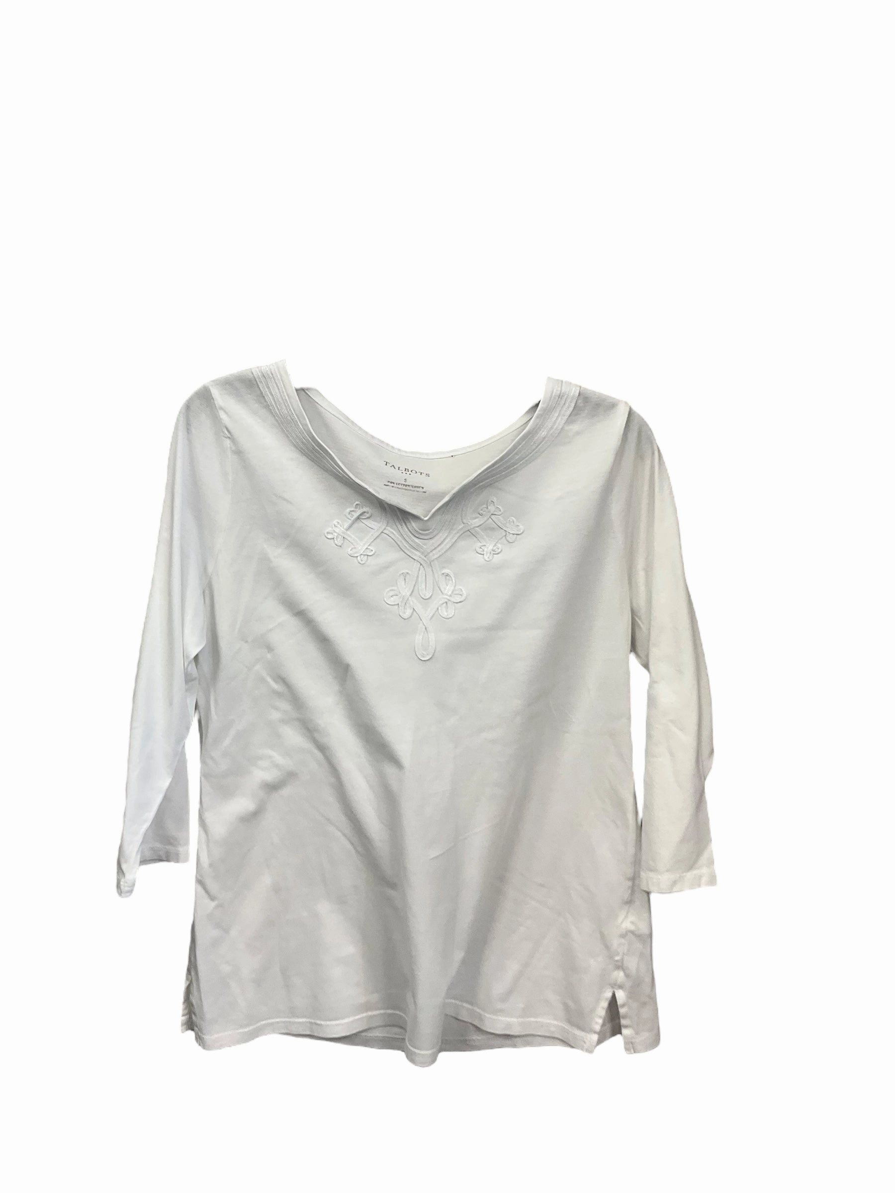 Poise Fit Top 3/4 Sleeve By Talbots In White, Size: S