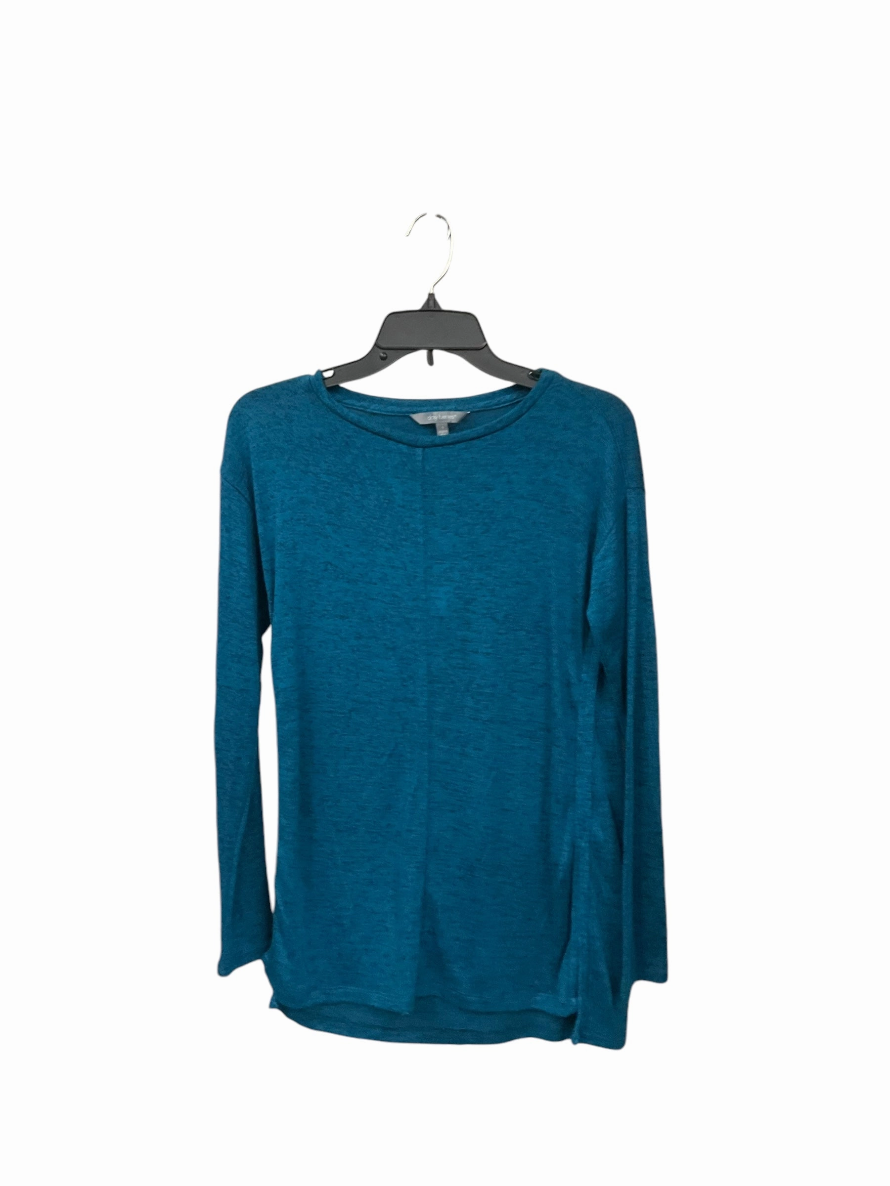Unique Cut Love Energy Top Long Sleeve Basic By Daisy Fuentes In Teal, Size: S
