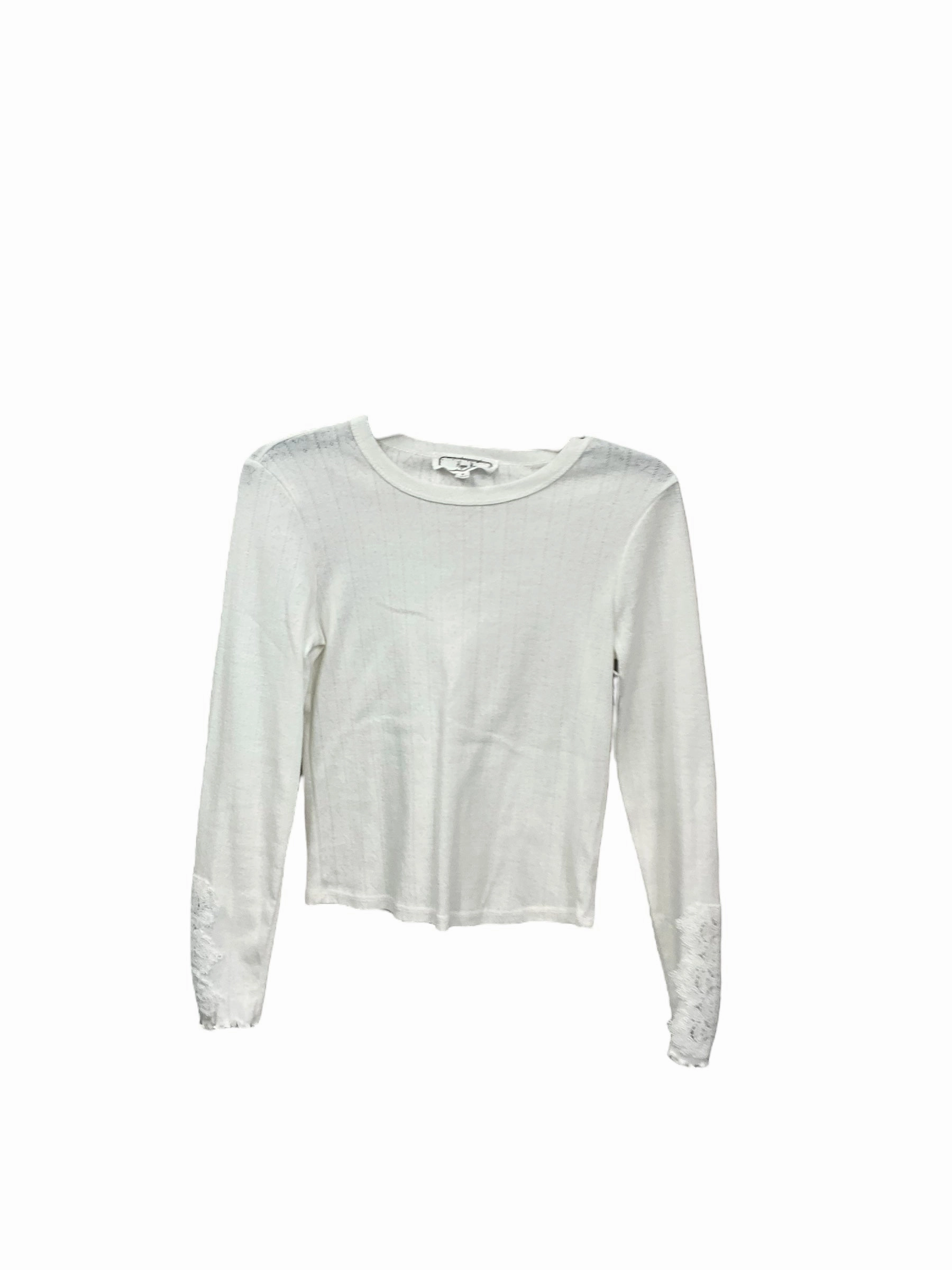 Top Long Sleeve Basic By Hippie Rose In Cream, Size: M Metro Edge