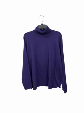 Top Long Sleeve Basic By Jones New York In Purple, Size: 3x Nature Base